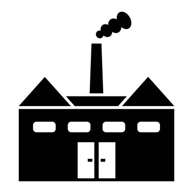 Fabrika ikonu. vektör illüstrasyonu