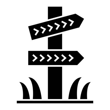 Yol simgesi, vektör illüstrasyonu