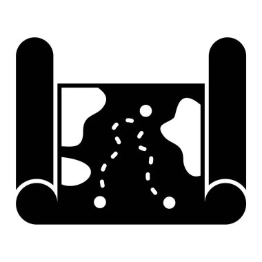 Havlu ikonu vektörü, katı kabartma işareti, beyaz üzerine izole edilmiş siyah resim. Sembol, logo illüstrasyonu.