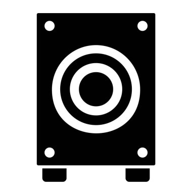 Konuşmacı simgesi. Web için basit ses vektör simgeleri çizimi