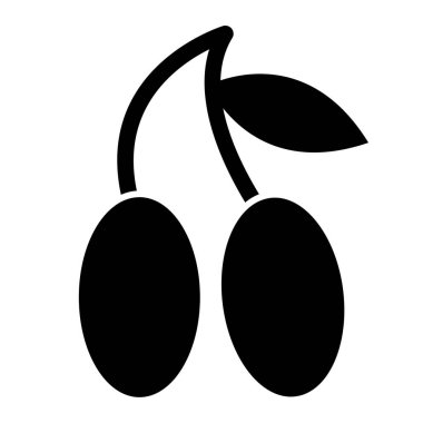 Böğürtlen Web simgesi basit illüstrasyon