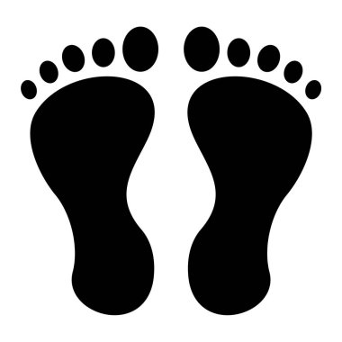 ayak ikonu vektör illüstrasyonu