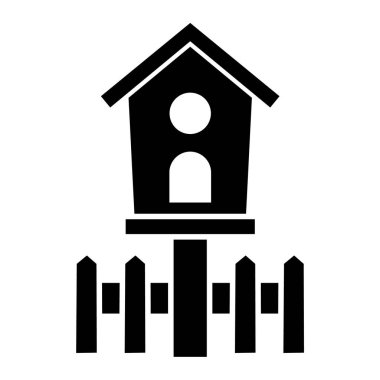 kuş evi simgesi vektör illüstrasyonu