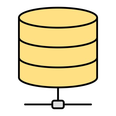 veritabanı. Web simgesi basit illüstrasyon