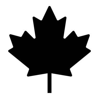 Akçaağaç yaprağı ikonu vektör illüstrasyon grafik tasarımı