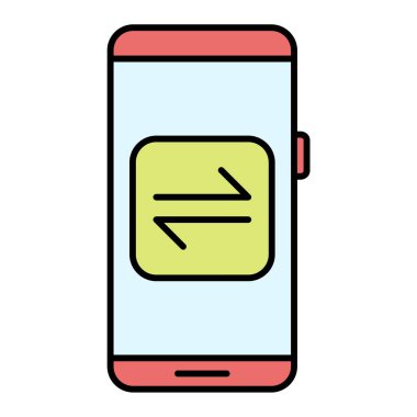 Cep telefonu simgesi vektör illüstrasyon tasarımlı akıllı telefon