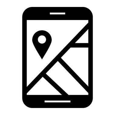 Cep telefonu simgesi, vektör illüstrasyonu