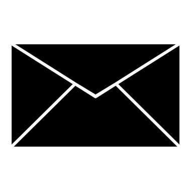 Zarf simgesi vektörü beyaz arkaplanda izole edildi, harf şeffaf işareti