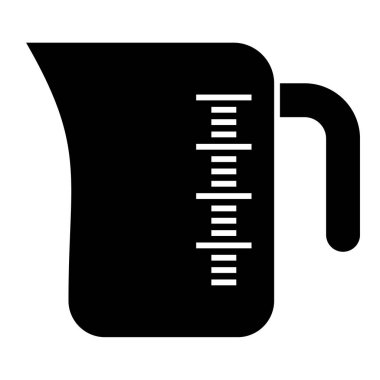 Test tüpü simgesi. Web tasarımı için su kabı vektör simgelerinin basit çizimi