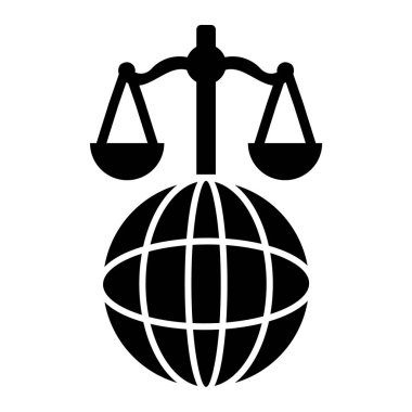 Adalet. Web simgesi basit illüstrasyon