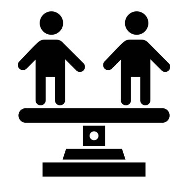 Erkek ve kadın ikonu. Web için insan ve kadın vektör simgelerinin basit çizimi