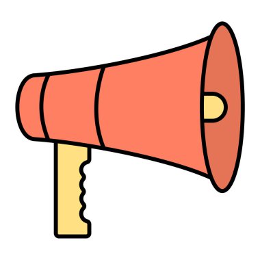 Megafon. Web simgesi basit illüstrasyon