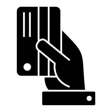 Bir anahtar simgesini tutan el. vektör illüstrasyonu