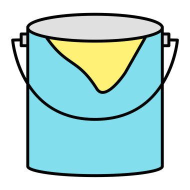 Kova ikonu. Web için boya fırçası vektör simgelerinin basit çizimi