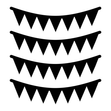 karnaval partisi simge vektör illüstrasyon grafik tasarımını bayraklandırdı