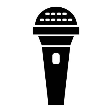 Mikrofon. Web simgesi basit tasarım