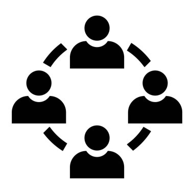 Takım çalışması. Web simgesi basit illüstrasyon