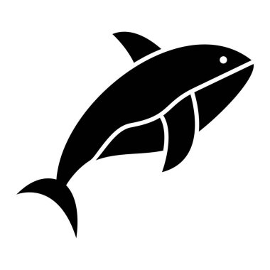 Köpekbalığı simgesi vektör illüstrasyonu