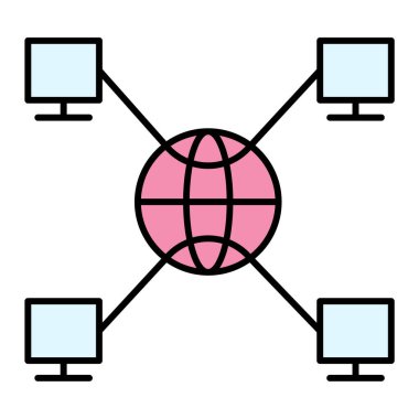 ağ bağlantısı vektör illüstrasyonu