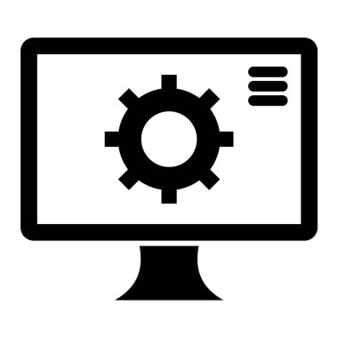 Ayarlar. Web simgesi basit illüstrasyon