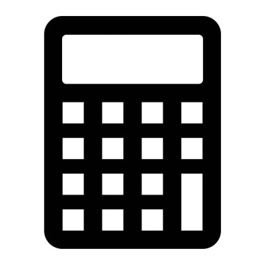 Hesap makinesi. Web simgesi basit illüstrasyon