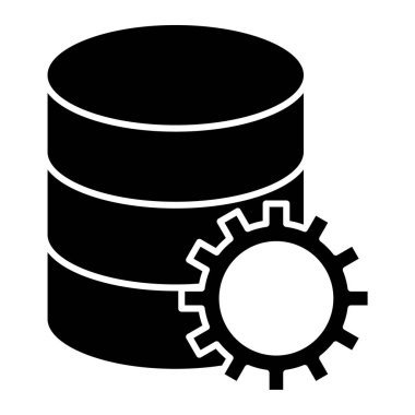 veritabanı. Web simgesi basit illüstrasyon