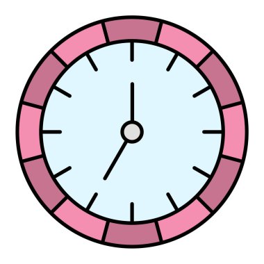 Saat simgesi vektör illüstrasyonu