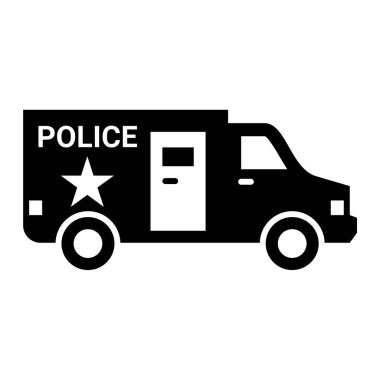 Polis arabası. Basit illüstrasyon