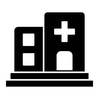 Hastane binası. Basit illüstrasyon