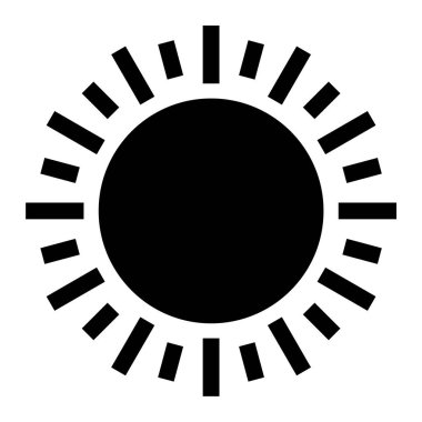 Güneş ikonu. Web için güneş paneli vektör simgelerinin basit çizimi