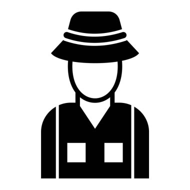 çiftçi ikonu vektör illüstrasyonu