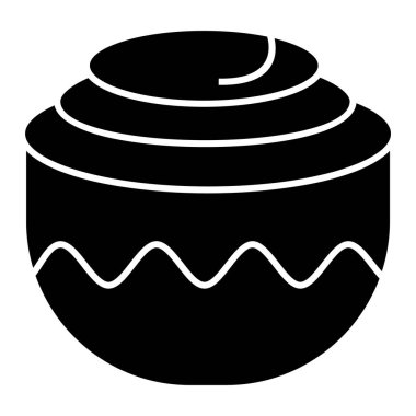 Kek. Web simgesi basit illüstrasyon