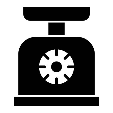 Mutfak pulları ikonu. Web için çaydanlık vektör simgelerini tartmanın basit bir gösterimi