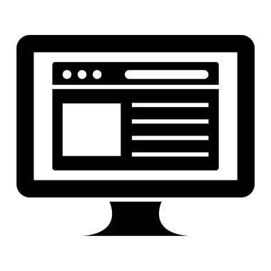 Bilgisayar monitörü. Web simgesi
