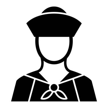 Polis memuru ikon vektör illüstrasyonu