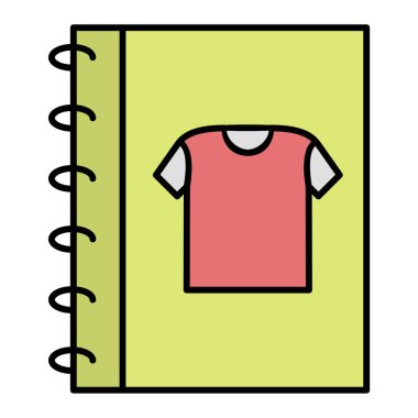 Gömlek ikonu. Web için kıyafet vektör simgelerinin özet çizimi