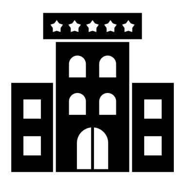 Bina. Web simgesi basit illüstrasyon