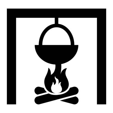 Barbekü ızgarası. Web simgesi