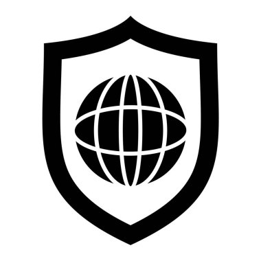 kalkan simgesi, vektör illüstrasyonu