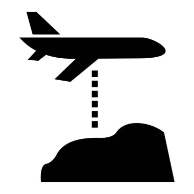 Uçak. Web simgesi basit illüstrasyon