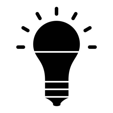 ampul simgesi, vektör illüstrasyonu