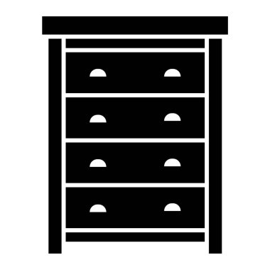 Çekmeceler simge vektör illüstrasyonu