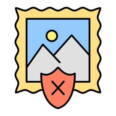 Bir dağ simgesi çerçevesinin vektör illüstrasyonu