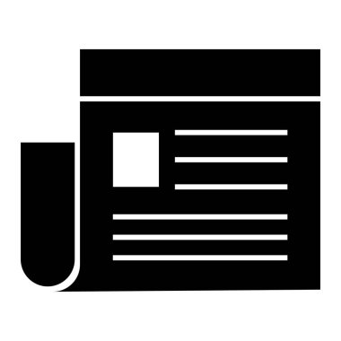 Gazete. Web simgesi basit illüstrasyon