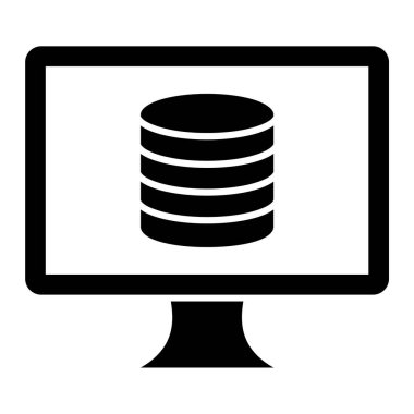 veritabanı. Web simgesi basit illüstrasyon