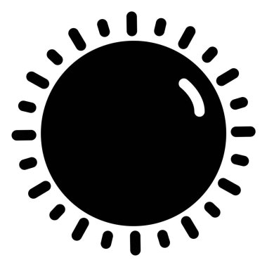 Güneş. Web simgesi basit illüstrasyon