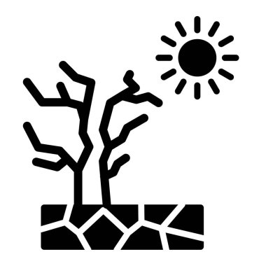 Ağaç simgesi. Web için bitki vektör simgelerinin özet çizimi