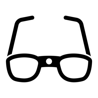 Güneş gözlüğü ikonu. siyah ve beyaz resimleme.