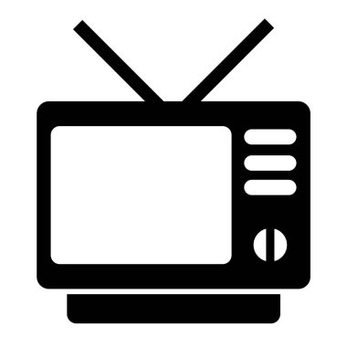 Televizyon. Web simgesi basit illüstrasyon