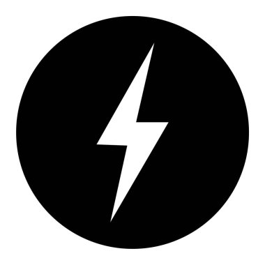 Bir gök gürültüsü simgesinin vektör çizimi